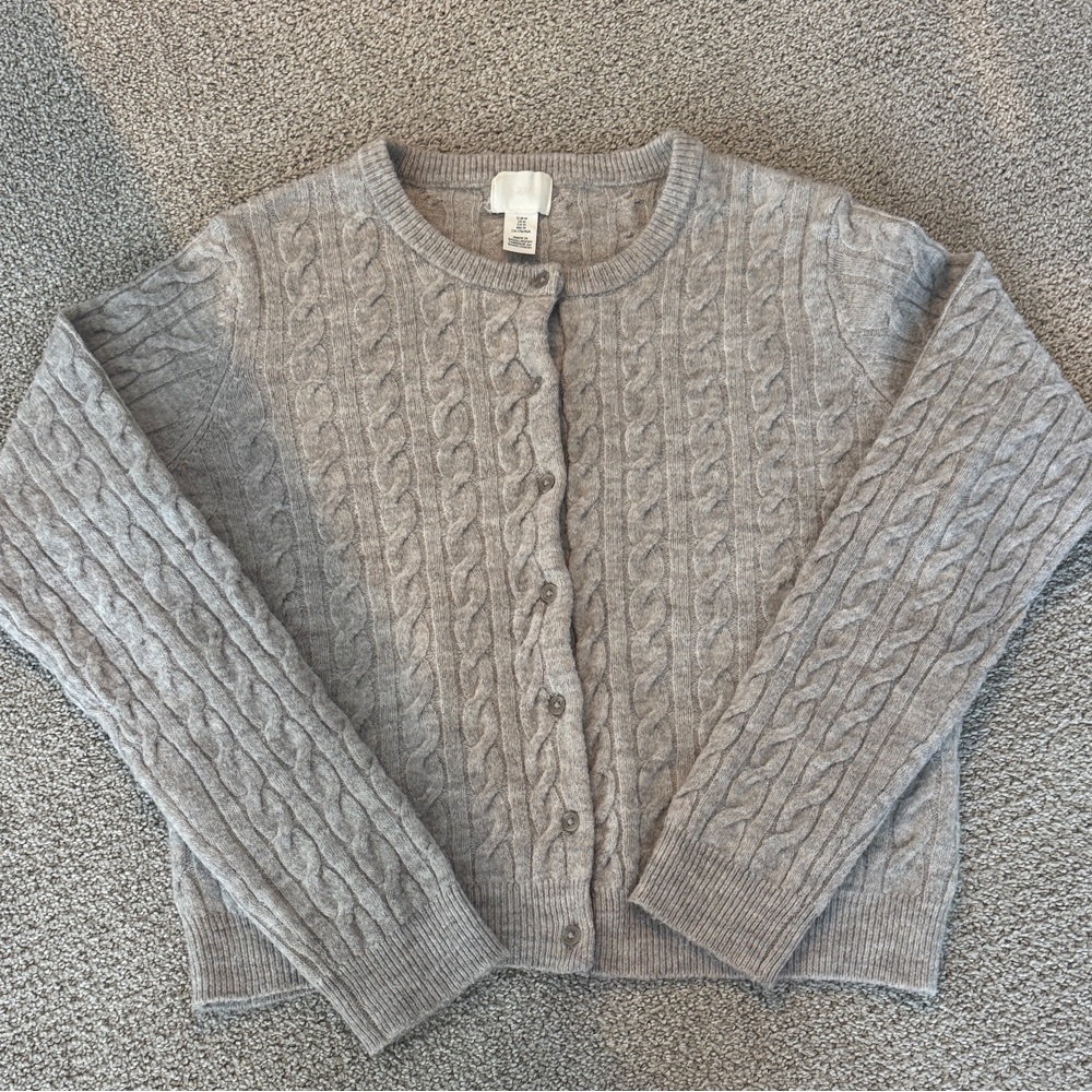 H&M Beige Cable Knit Cardigan